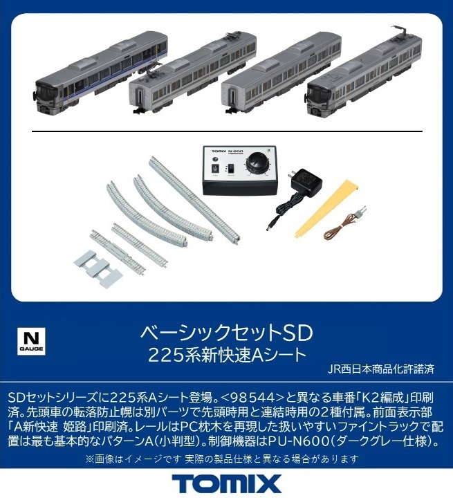 トミックス (N) 90191 ベーシックセットSD 225系新快速Aシート トミックス 90191 ベーシックセットSD 225ケイ Aシート