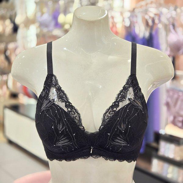 クチュールシルバーレースノンワイヤーブラ BR979A-BK_s