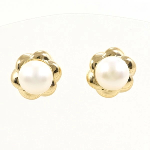 K18 18金 YG イエローゴールド ピアス パール(真珠) 総重量約2.3g ジュエリー 中古