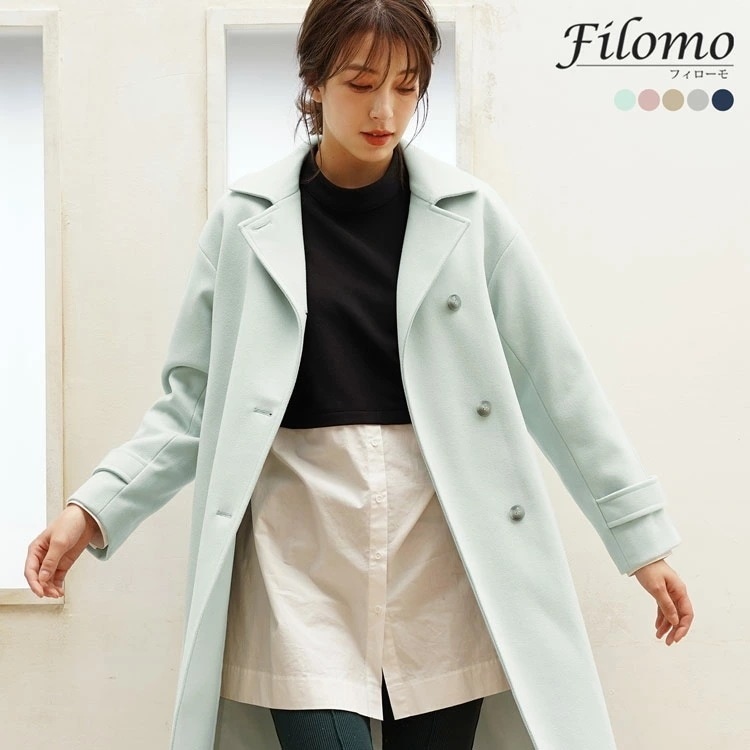 [Filomo]ウールタッチチェスターコートロング丈