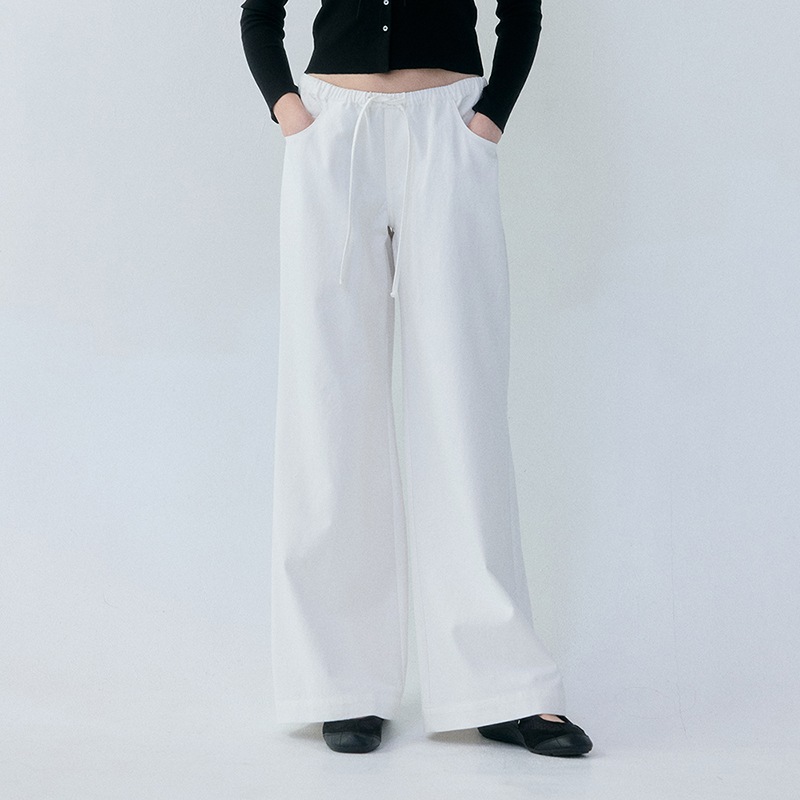Low Cotton Pants (Ivory)