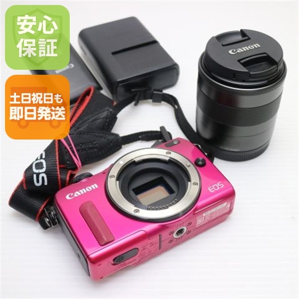 超美品 EOS M2 レンズキット レッド ミラーレス一眼 Canon 120