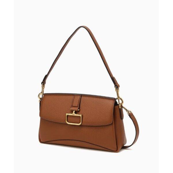 AK Bundang店 バークバック シャーロット ブラウン レザーショルダーバッグ DCBA4F831W2