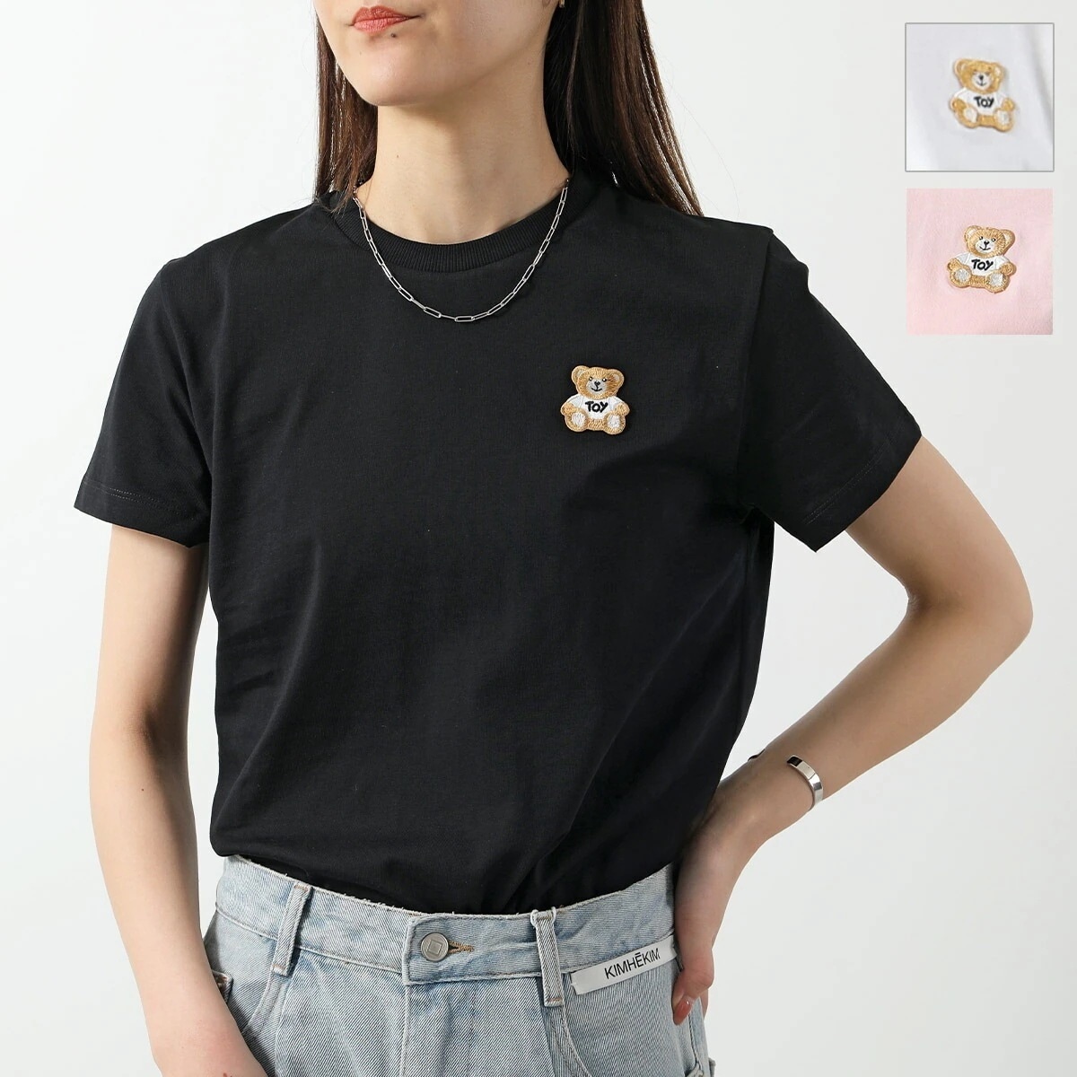 MOSCHINO KIDS モスキーノ キッズ 半袖 Tシャツ H5M04K LAA02 レディース ガールズ コットン クルーネック テディベア 刺繍 カラー3色 9,558円