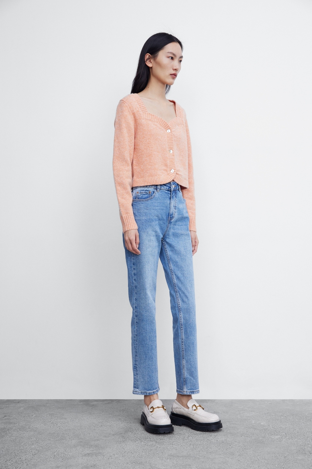 夏 女性 レディース スタイル カジュアル ソフト ワックス 長袖ニット ジャケット ピンクオレンジ XS S M L XL トップス シャツ 袖あり 長袖 かわいい 大人可愛い きれいめ シンプル