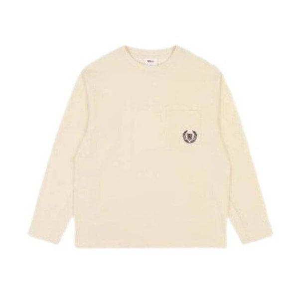 メンズポケット長袖Tシャツ W233001LTL91CRM