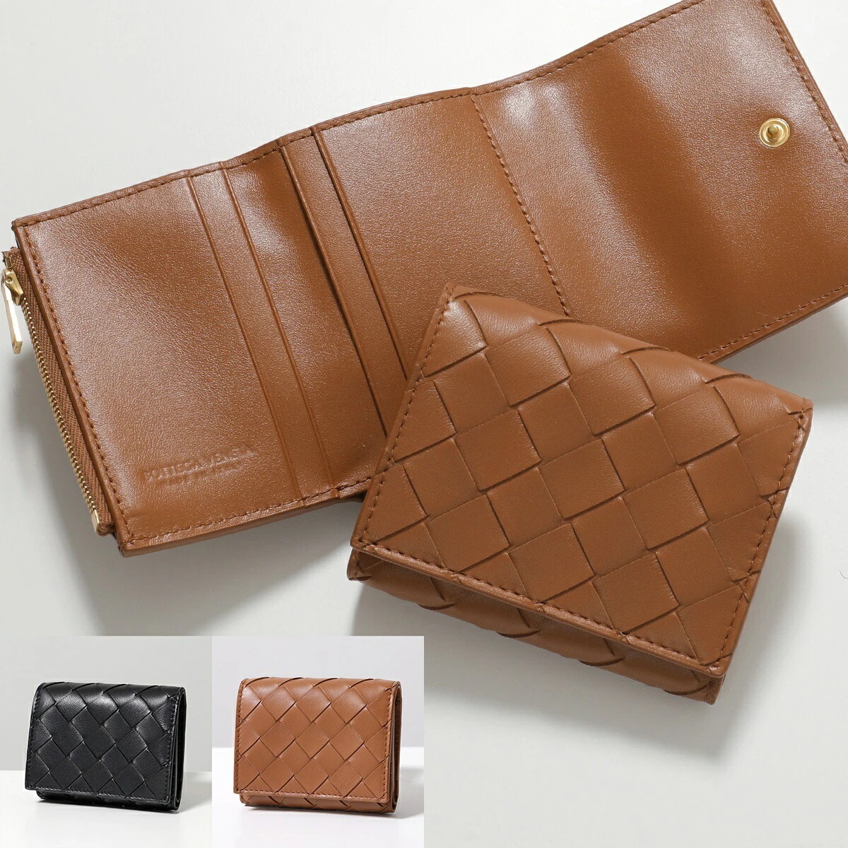 BOTTEGA VENETA ボッテガヴェネタ 三つ折り財布 742331 667134 VCPP2 レディース レザー イントレチャート ミニ財布 豆財布 カラー2色 667134VCPP28425