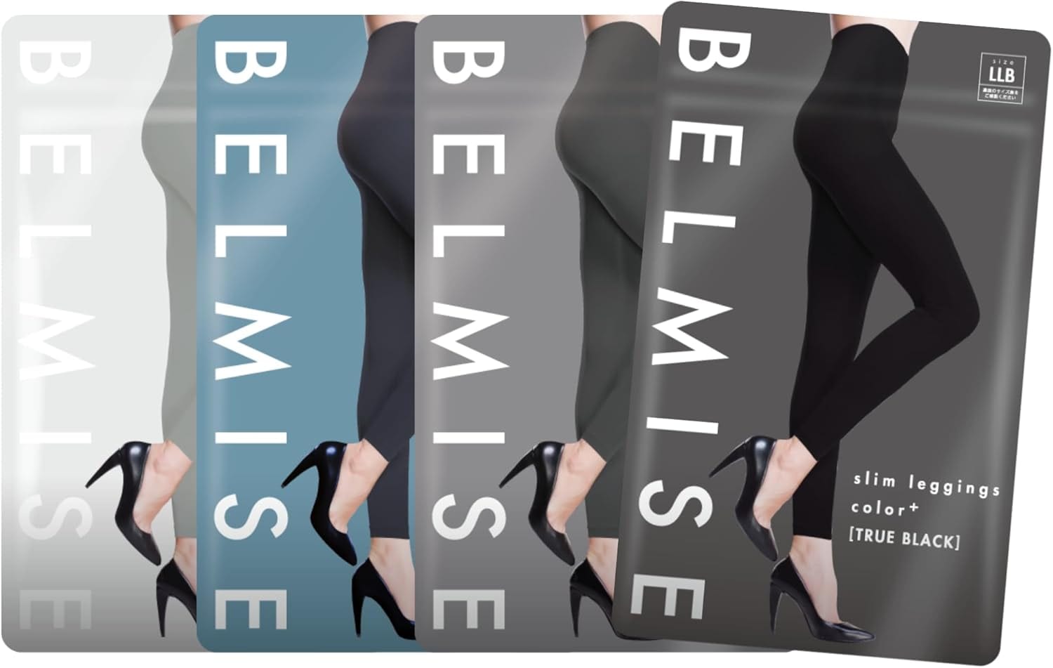 Belmise ベルミス 着圧レギンス レギンス ダイエット タイツ レディース スパッツ 1200デニール 裏起毛タイツ ルームウェア セット (JP, アルファベット, LL, 4, 全色1枚ずつ