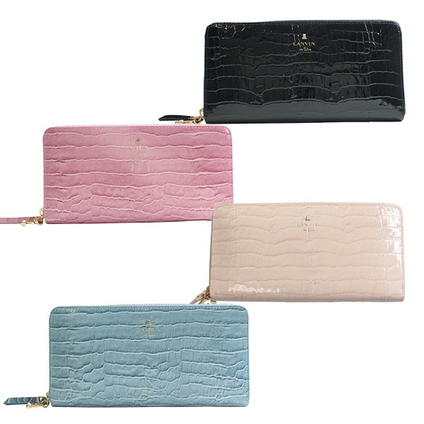 財布 レディース ラウンド長財布 マゼンダ 481681 本革 レザー 可愛い シンプル ピンク/ベージュ/ブルー/ネイビー