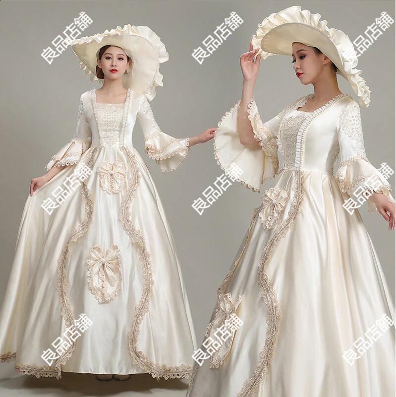 【NEWカラー追加】貴族ドレス 中世貴族風 ステージ衣装 演奏会用ドレス 公爵夫人 中世ヨーロッパ風 コスチューム プリンセスドレス コスプレ衣装 宮廷ドレス 蝶結び オペラ声楽 舞台ティアードスリー