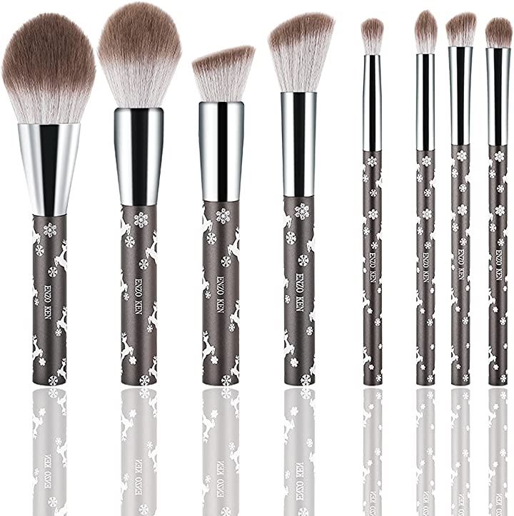 化粧ブラシ メイクブラシ(クリスマス, 6.3in.L)