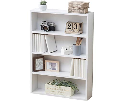 アイリスオーヤマ 本棚 コミックラック 大容量 幅59.9*奥行15*高さ84* ホワイト CORK