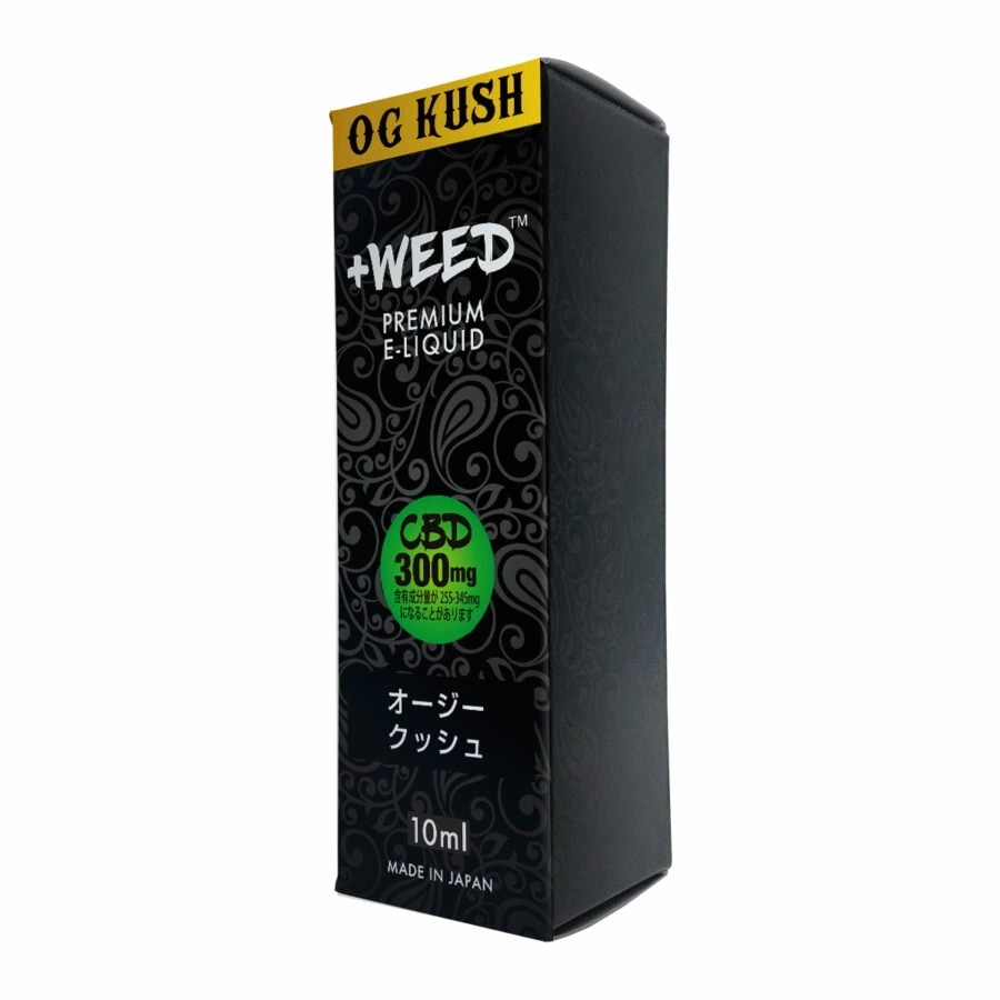 +WEED プラスウィード E-リキッド オージークッシュ CBD300mg 容量10ml 吸うCBD 日本製 VAPE用 CBDリキッド vape cbdvapeセット 電子タバコ vape E-L