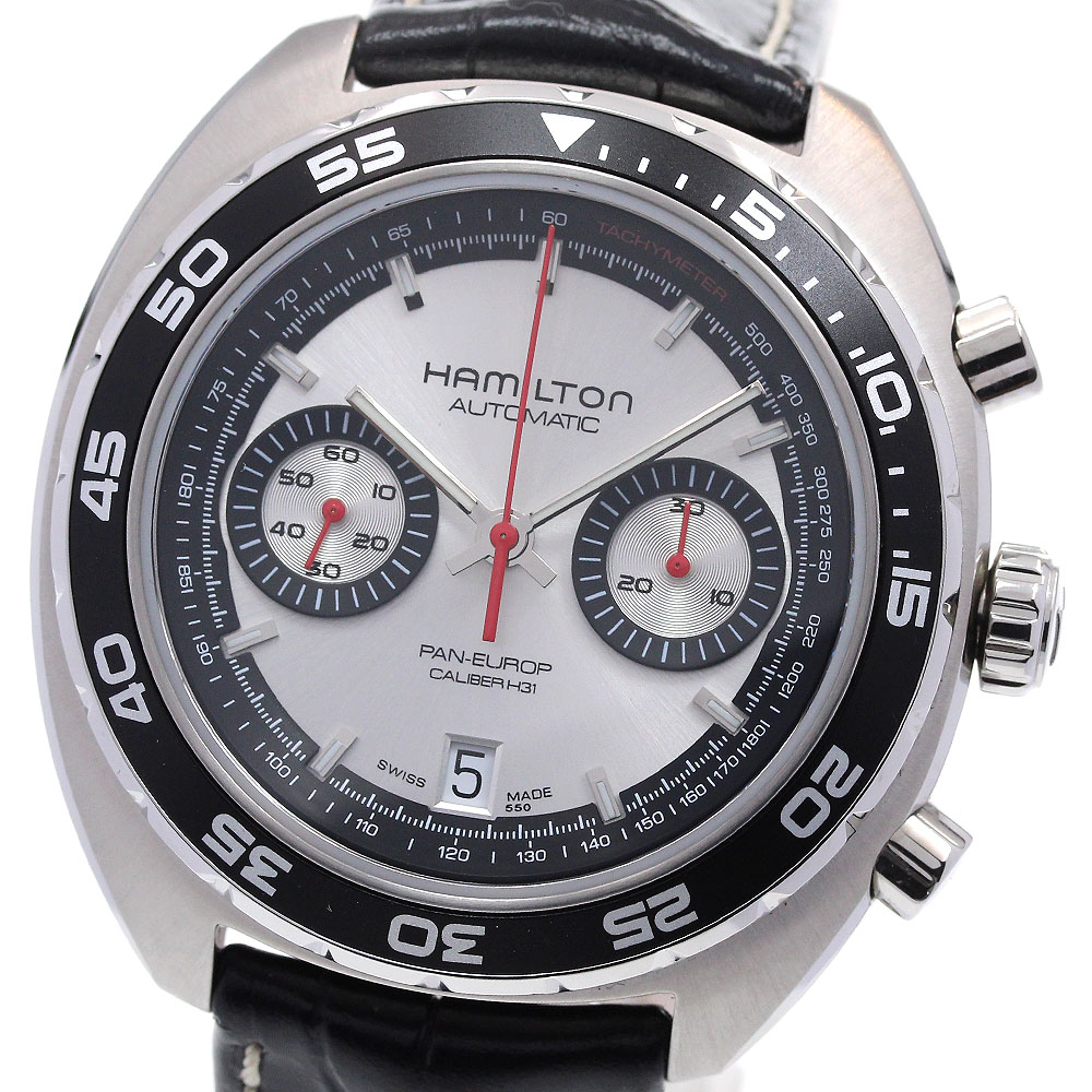 ハミルトン HAMILTON H357560 パンユーロ クロノグラフ 自動巻き メンズ _845965【中古】
