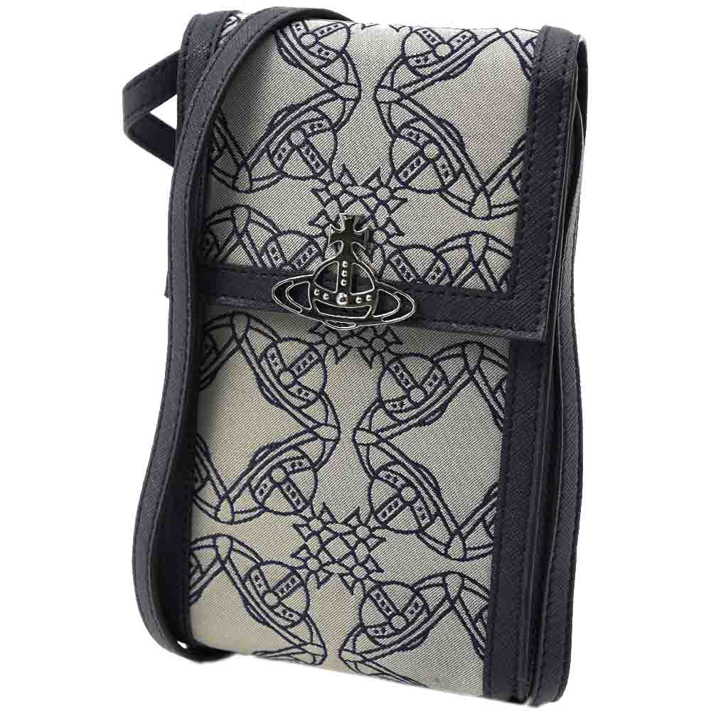 [訳ありアウトレット] ヴィヴィアン ウエストウッド ショルダーバッグ ミニ ポシェット スマホ用 Vivienne Westwood ORBMANIA PHONE BAG BLUE ブルー 5303
