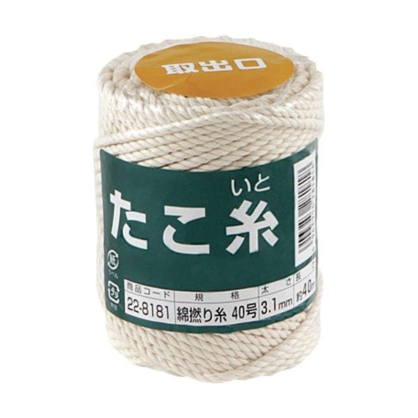 （まとめ）高木綱業 高木 たこ糸 綿撚り糸 #40 22-8181 1巻 [x3セット]