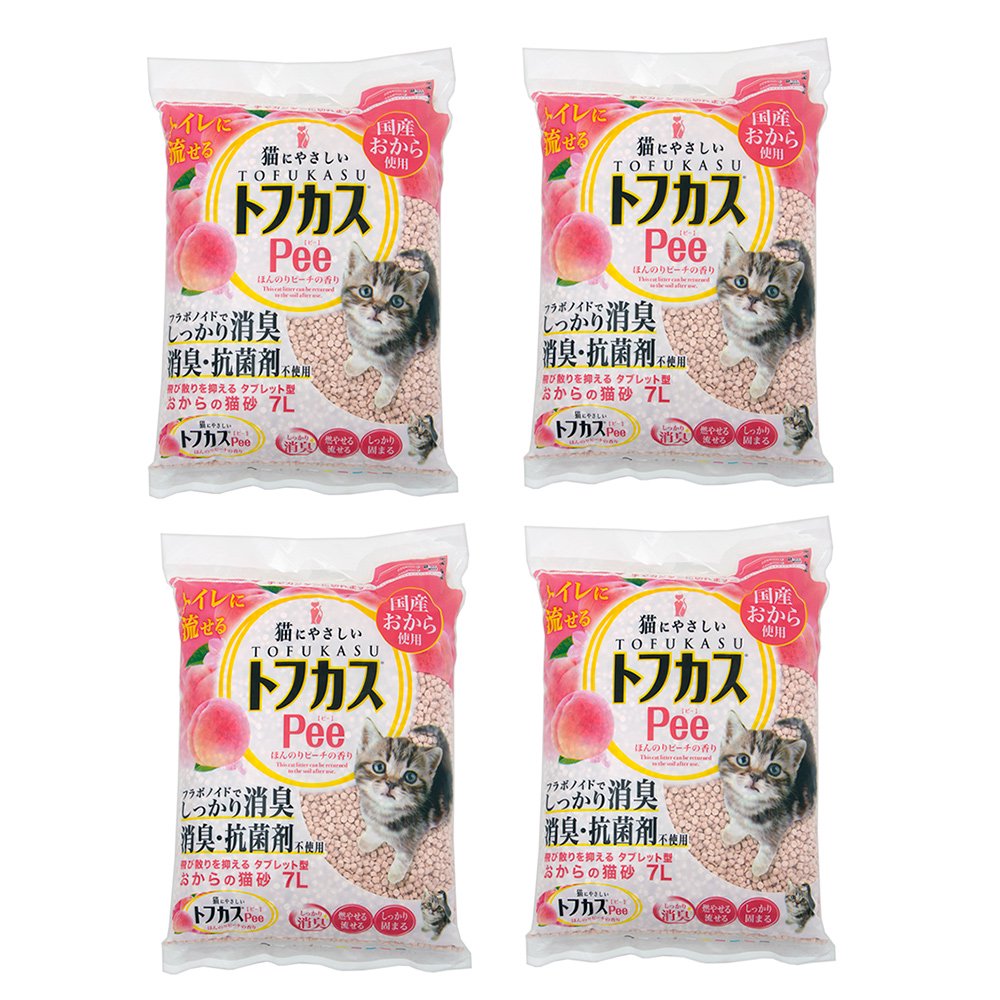 猫砂　トフカスＰｅｅ　トフカスピー　７ＬX４袋　お一人様１点限り　ＣＲＣ30―14―40―20―00