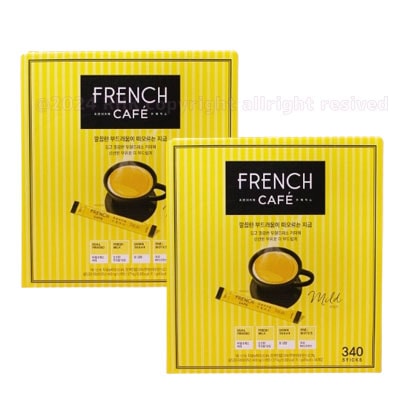 [1+1]【フレンチカフェ 340本X2個】(2箱 計680個) FRENCH CAFE カフェミックス コーヒー 　韓国食品　低糖/無脂肪牛乳/高級コーヒー豆
