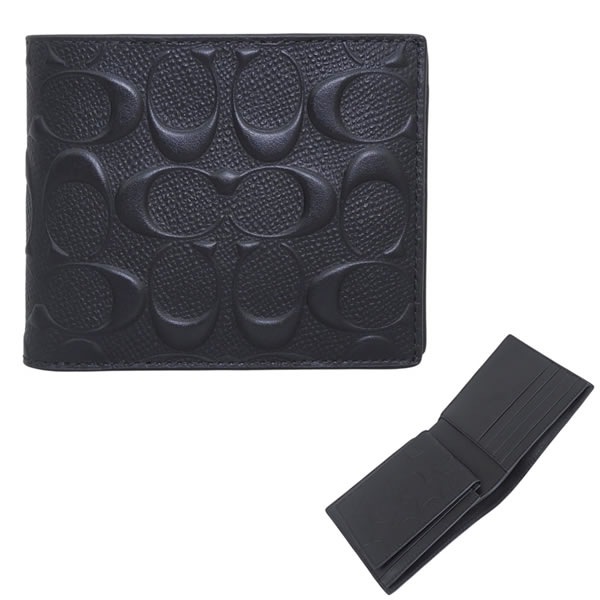 二つ折り財布 折り畳み 折財布 カードケース付き 小銭入れ無し アウトレット 3 IN 1 SIG LEATHER CR957 BLK ブラック
