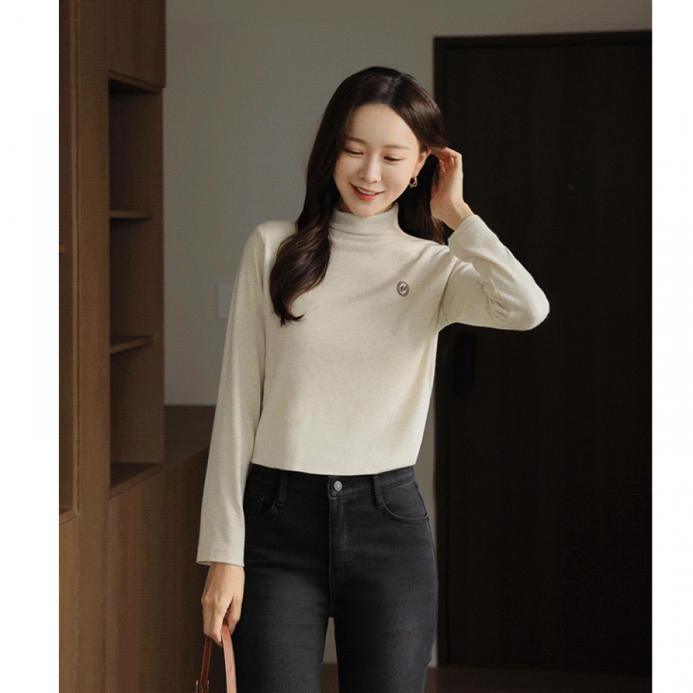 クリック＆ファニーロンアンゴラハーフポーラーTシャツ