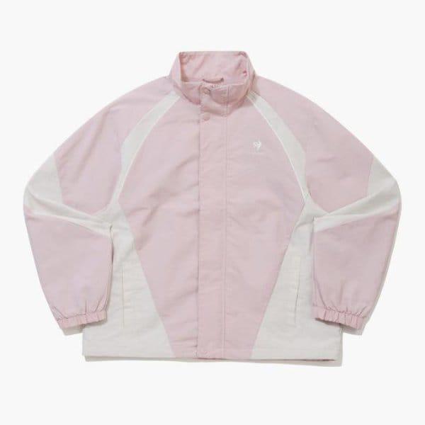 ウィンドブレーカー JQS QQ123LJK18-BPK カラーブロック メッシュ ジャケット / BABY PINK