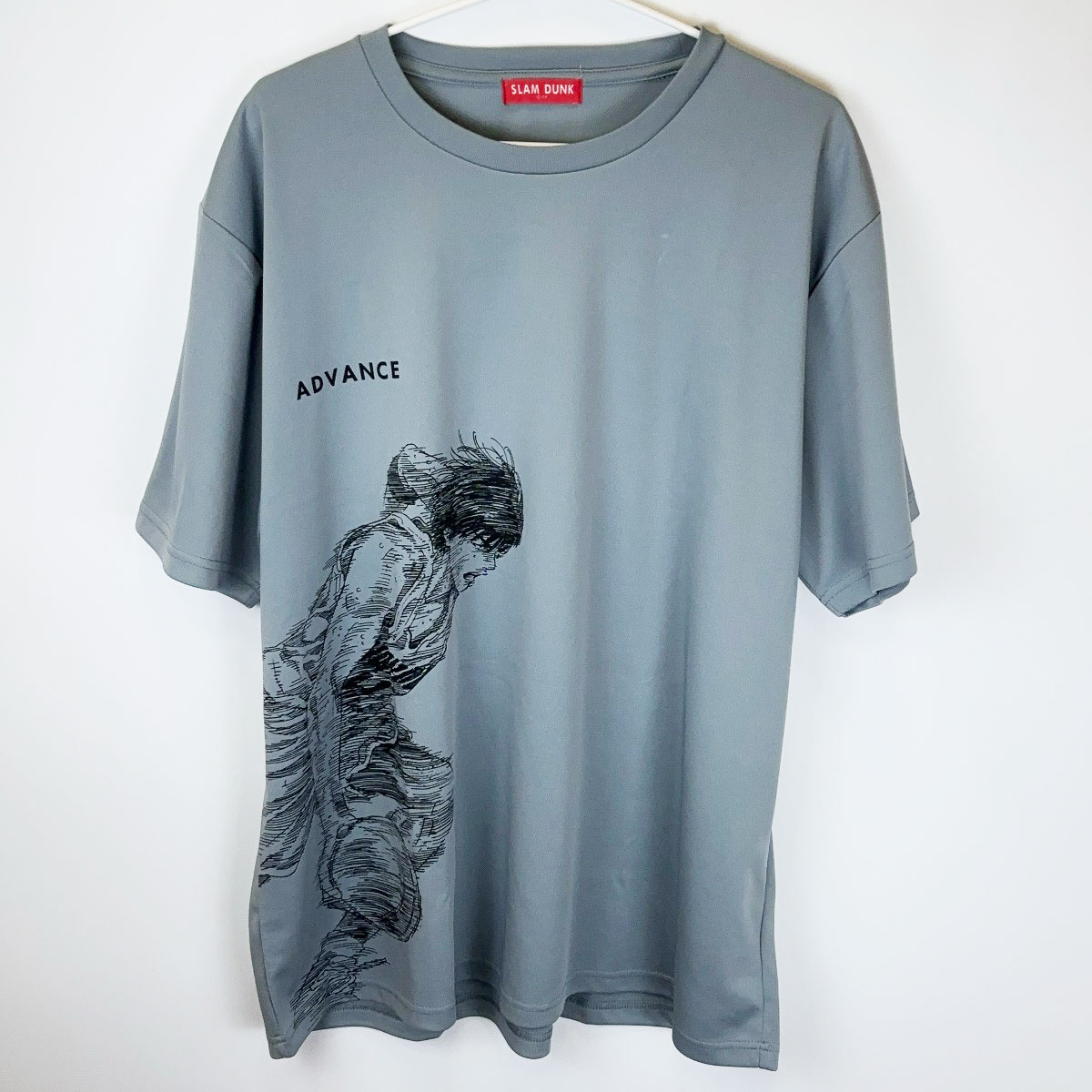 【中古・未使用品】スラムダンク SLAM DUNK Ｔシャツ 流川楓 ADVANCE XXL グレー メンズ