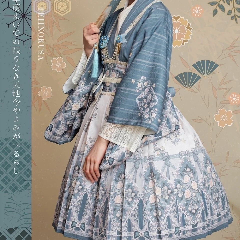 ロリータワンピース 和風 ショート丈 JSKSK ワンピース かわいい 伝統なワンピース