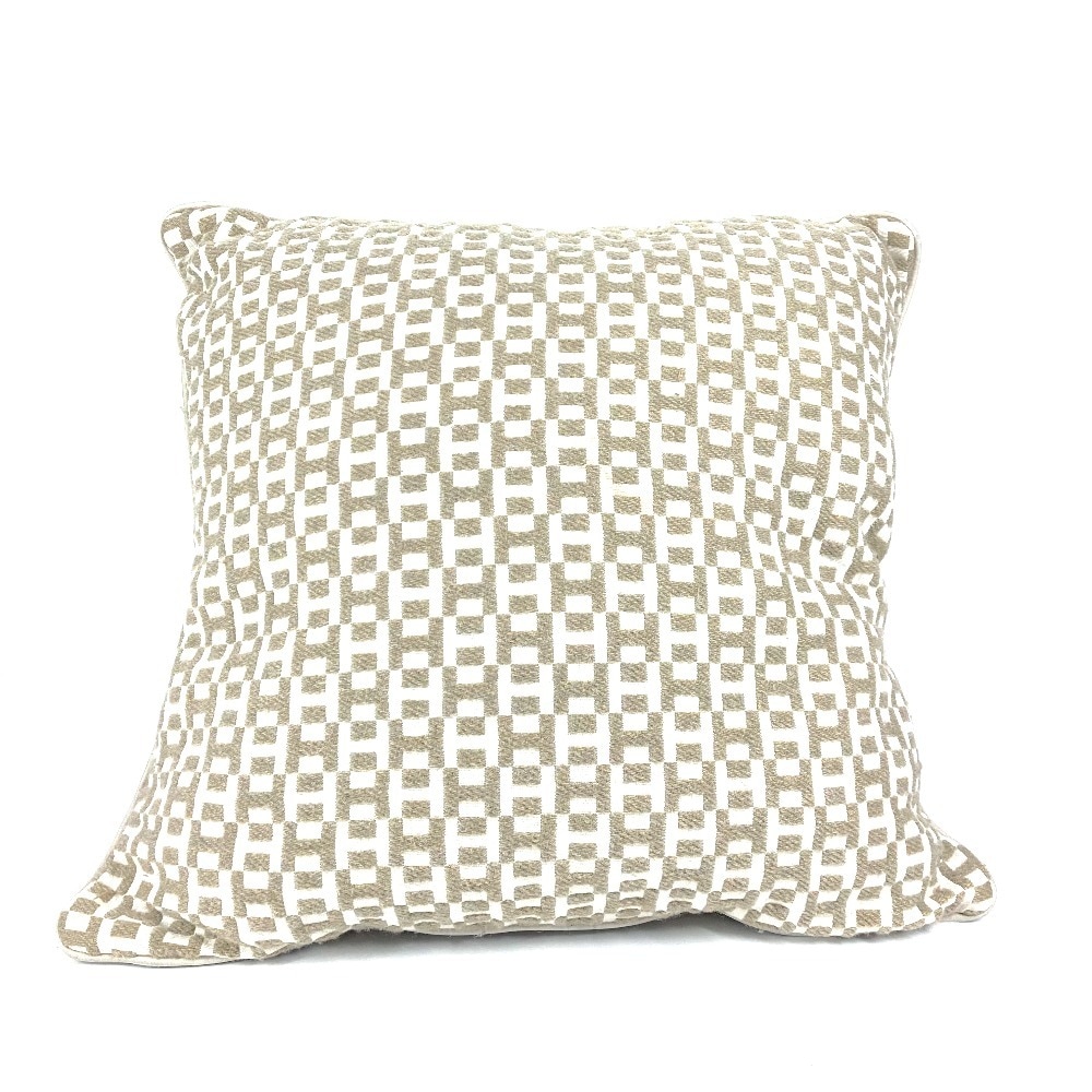 クッション ツイルHインフィニ ピロー 枕 インテリア ロゴ コットン ベージュ