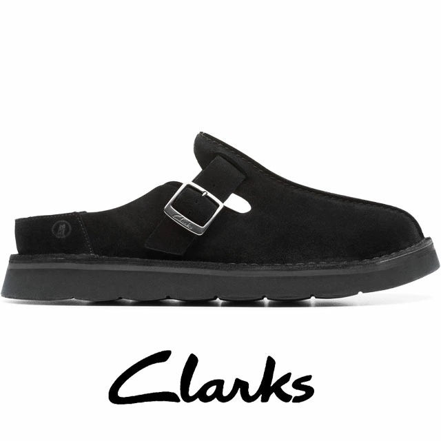 クラークス スリッポン サボサンダル メンズ ソルスブリー ミュール 黒 靴 クロッグサンダル コンフォートサンダル カジュアルシューズ レザーシューズ 本革 26180879 送料無料