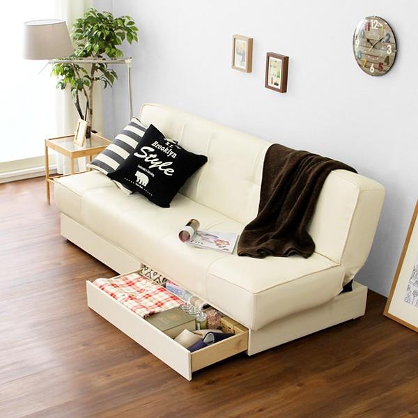 ソファーベッド 収納 引き出し ソファ 三人掛け シンプル