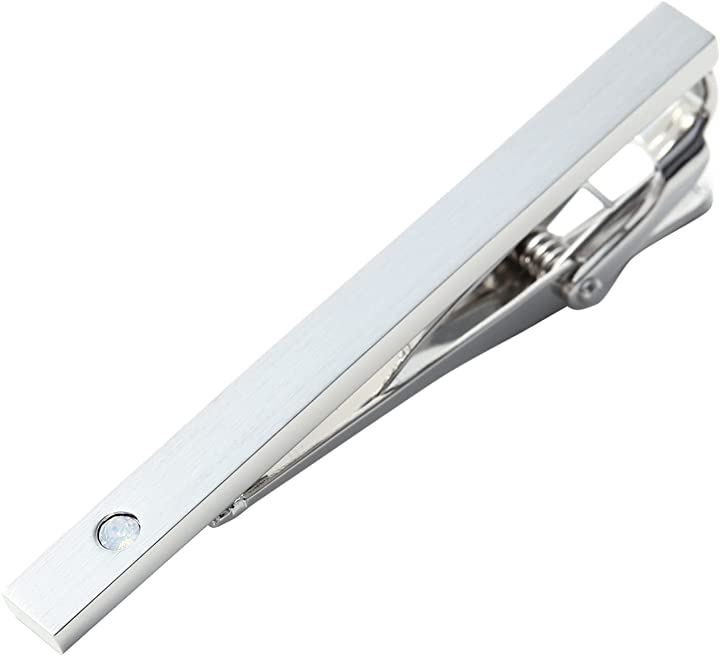 ネクタイピン スワロフスキー 誕生石 タイバー メンズ 日本製 12color(オパール)カフス・タイピン