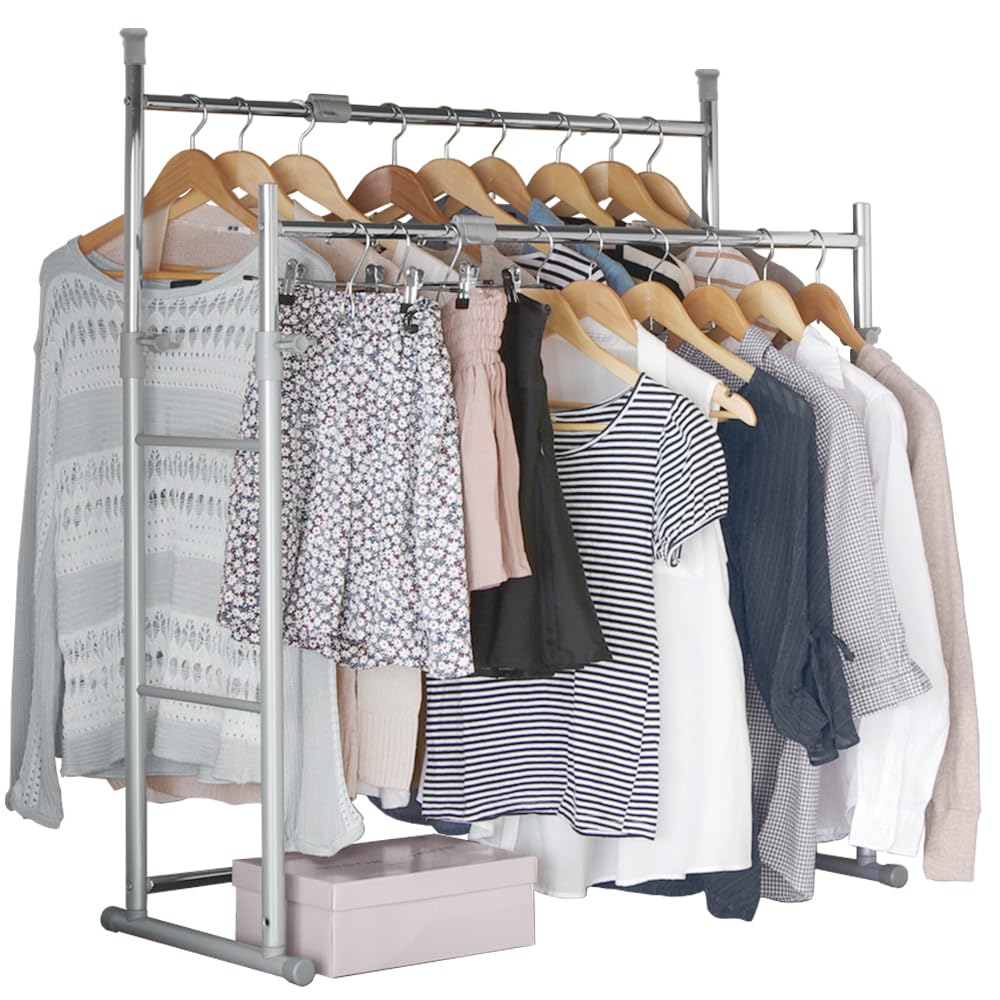 即日発送 「アイリスオーヤマ ハンガーラック 押入れ 伸縮幅75~130cm 耐荷重30kg ストッパー付き パイプハンガー OSH-Y27 」