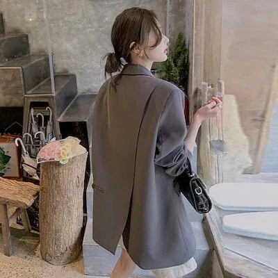 [現品/新品]グレー小物スーツジャケット女性小物シニアセンスデザインセンスニッチスーツ