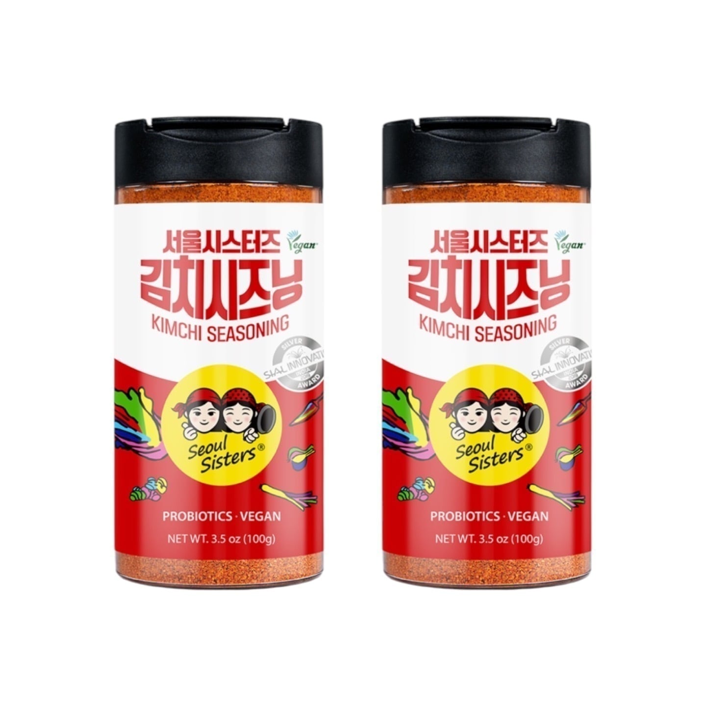 キムチシーズニング キムチ粉パウダー 植物性原料100% (100g+100g)