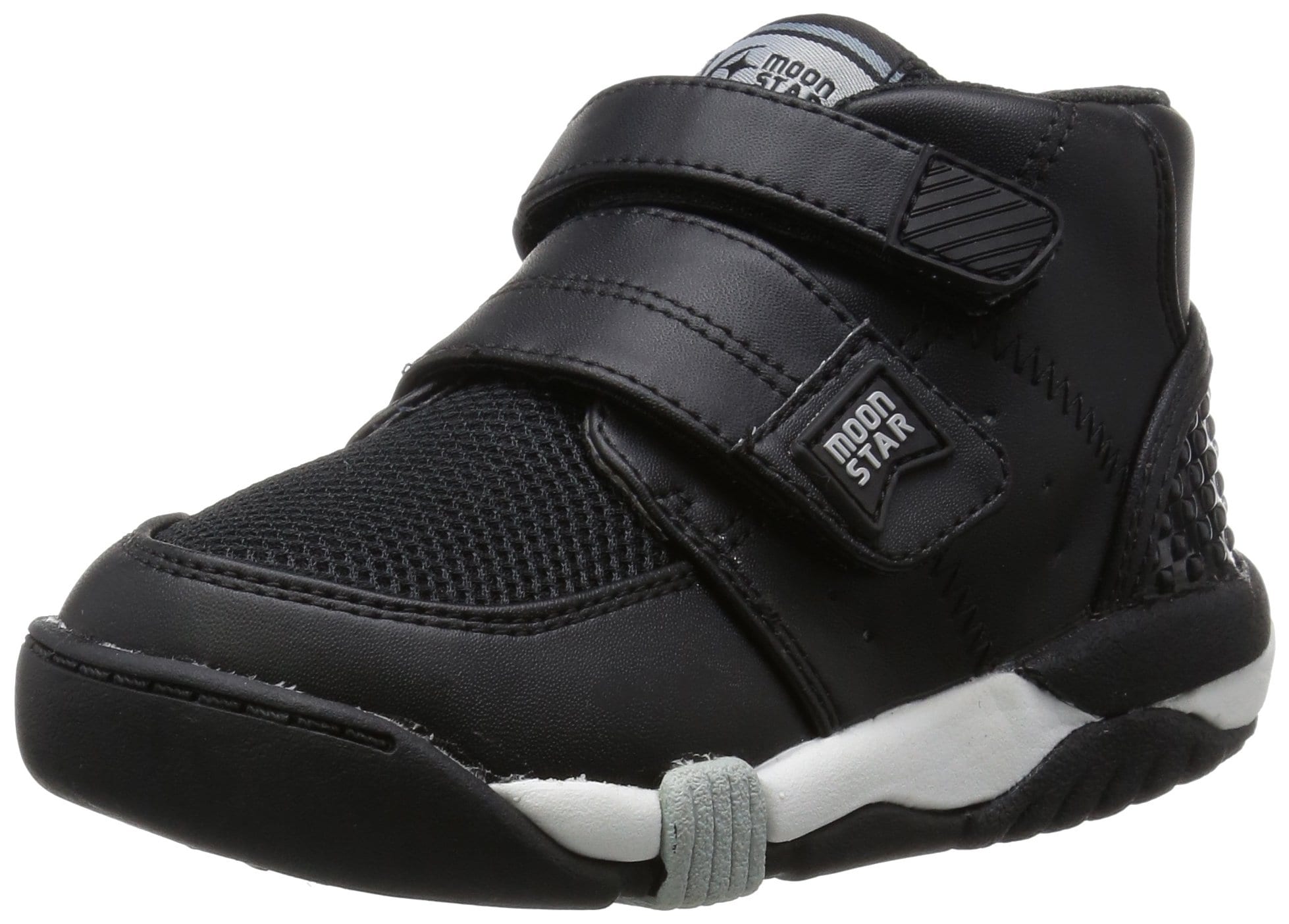 [キャロット] スニーカー 運動靴 ハイカット 15~21cm 0.5cm有 男の子 女の子 キッズ CR C2140 ブラック 18.5 cm 2E