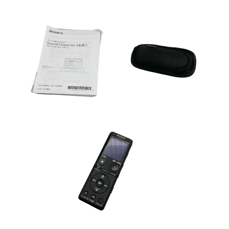 【中古 動作確認済】 ソニー ICレコーダー usb 4GB 薄型・軽量/Sマイク・システム ブラック ICD-UX570F B