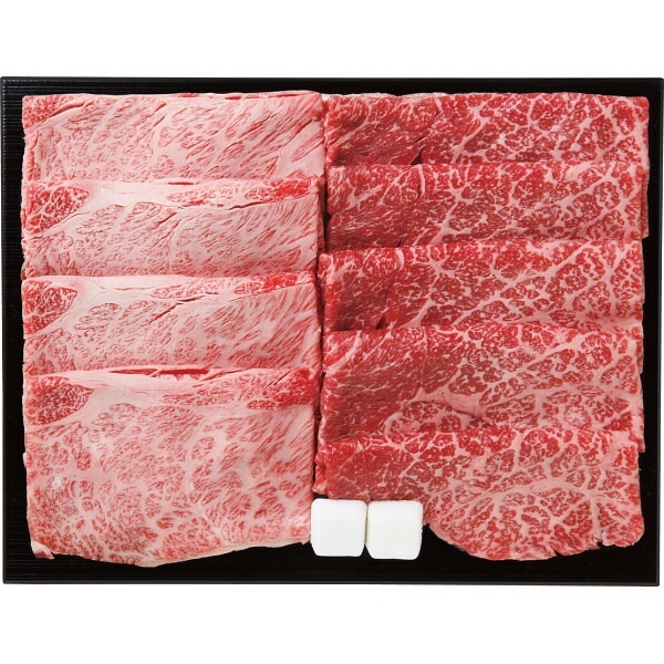 (ギフト)仙台牛 肩ロース/モモ すき焼き食べ比べセット(計800g)