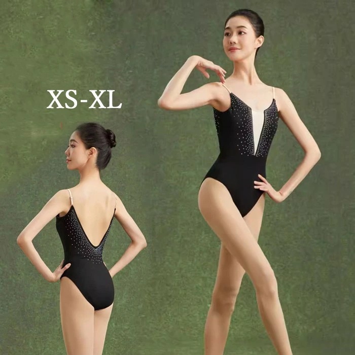 バレエ レオタード 長袖 大人 バレエ用品 コスチューム ユニフォーム バレリーナ 衣装 ダンス ballet用品 レッスン着 練習衣装 ジュニア 韓国 大人用 ブラック XS/S/M/L/XL