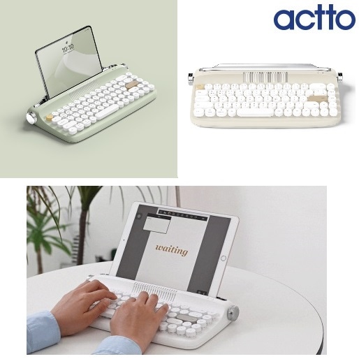 Retro2 Mini Bluetooth5.2 Multi-Pairing Tenkeyless Typewriter Keyboard 5色 [B307]/低騒音/ /スマートフォン/タブレット/