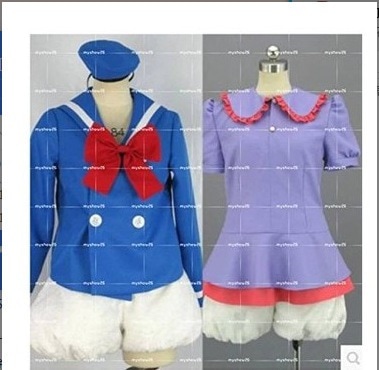 高品質 ドナルドダック擬人化大人子供コスプレパフォーマンス衣装