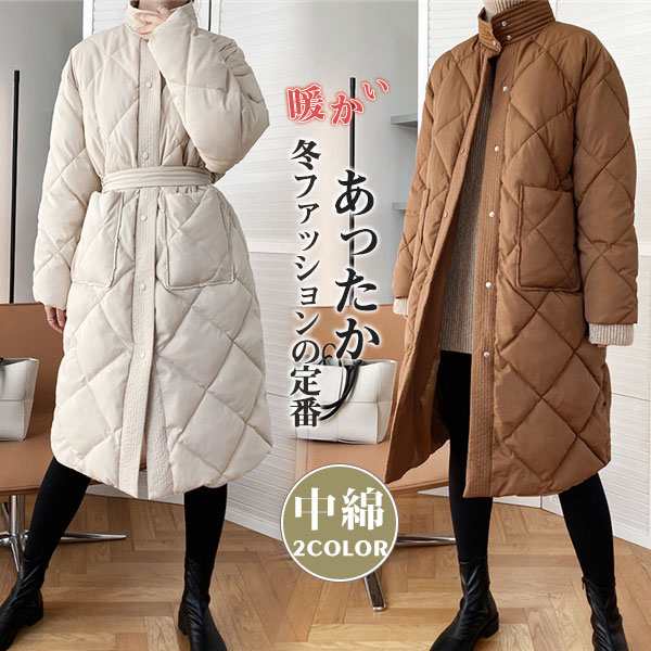 【即納】中綿コート ダウンジャケット 立ち襟 レディース ロングコート アウター きれいめ 40代 30代 20代 秋 冬 上品 防寒 通 12,131円