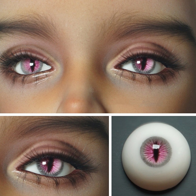 BJD ドールアイ レジンアイ 獣瞳 灰紫 人形用樹脂眼 1/3 1/4 1/6ドール用アイ 10mm/12mm/14mm/16mm/18mmサイズ