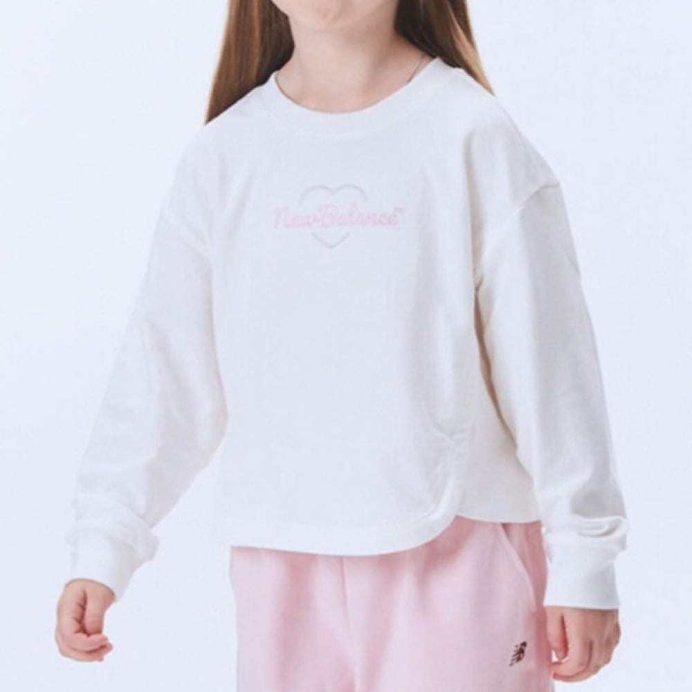 ニューバランス 女の子 クロップ 長袖Tシャツ HQK NK9BE3808G-10