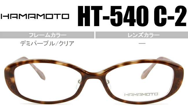 メガネ 眼鏡 デミパープル/クリア HT-540 c.2 ht030