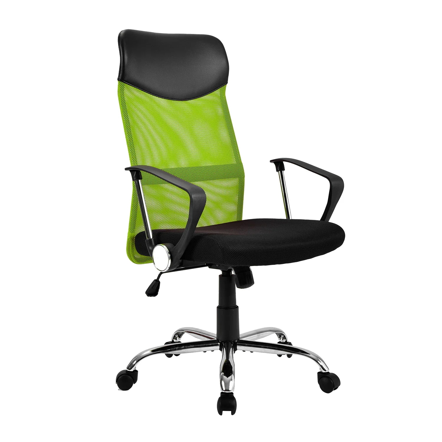 【グリーン】オフィスチェア メッシュ+PU ハイバック　大人気