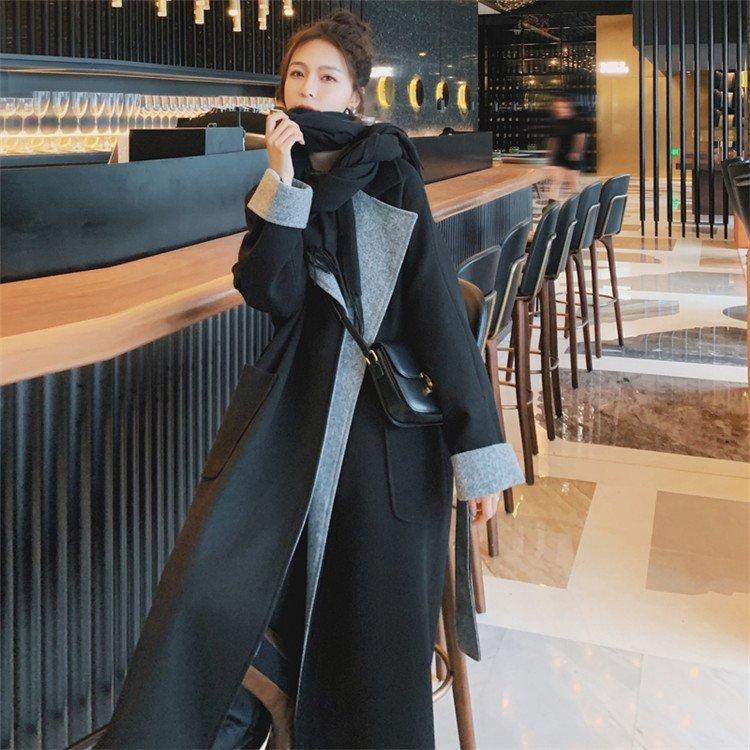 チェスターコート レディース ロングコート アウター 冬コート 配色 レディース 冬 防寒 綺麗 上品 2色 S3XL