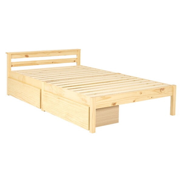 MB-5150SD-NA3101HS 組立簡単 マットレス・引出し付セミダブルベッド プレーンナチュラル メーカー直送