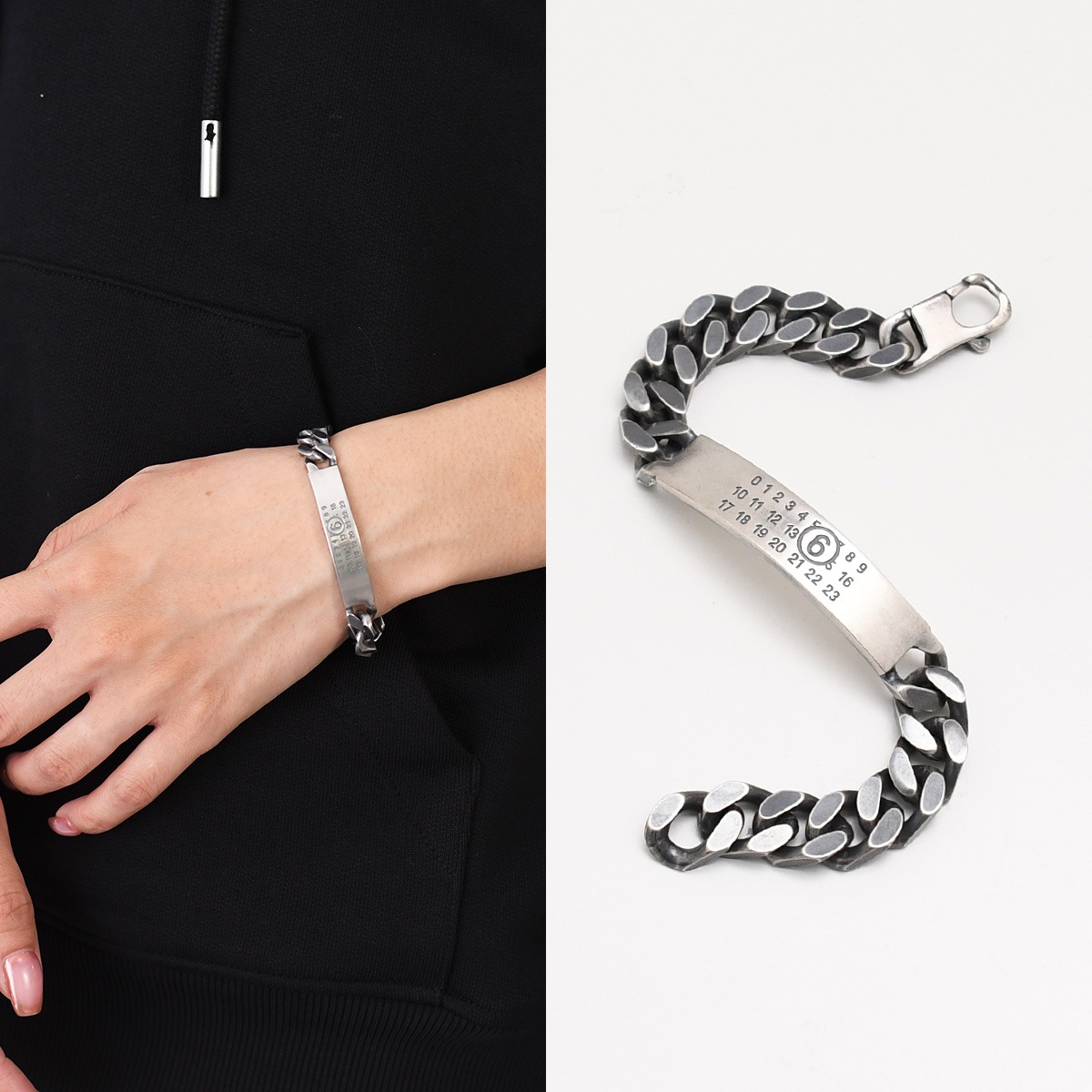 MM6 MAISON MARGIELA エムエムシックス メゾン マルジェラ ブレスレット アクセサリー チェーンブレスレットSM6UY0049 SV0235 シルバー ユニセックス 27,525円