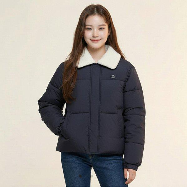 ネイビーカラーファーパディングジャンパー