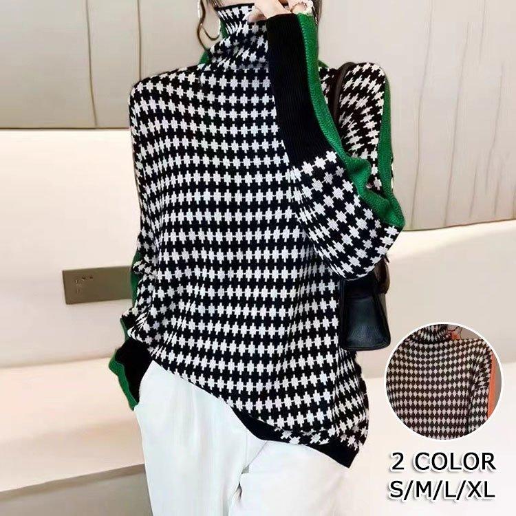 セーター レディース ニット 40代 トップス 秋冬 長袖 タートルネック カットソー シンプル カジュアル デート 厚手 おしゃれ 無地 20代 30代